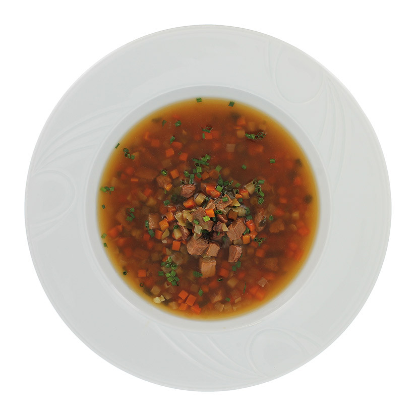 Rindfleischsuppe mit Gemüse